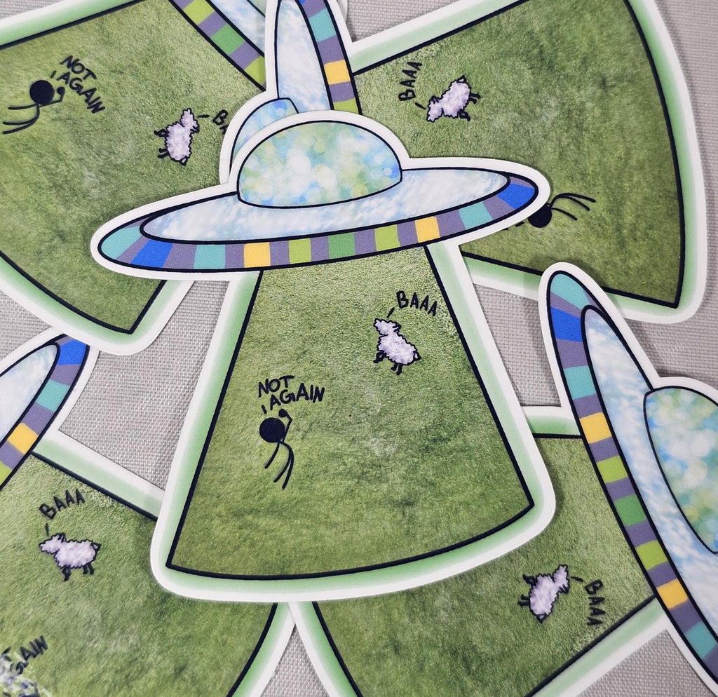 Not Again Abduction Sticker