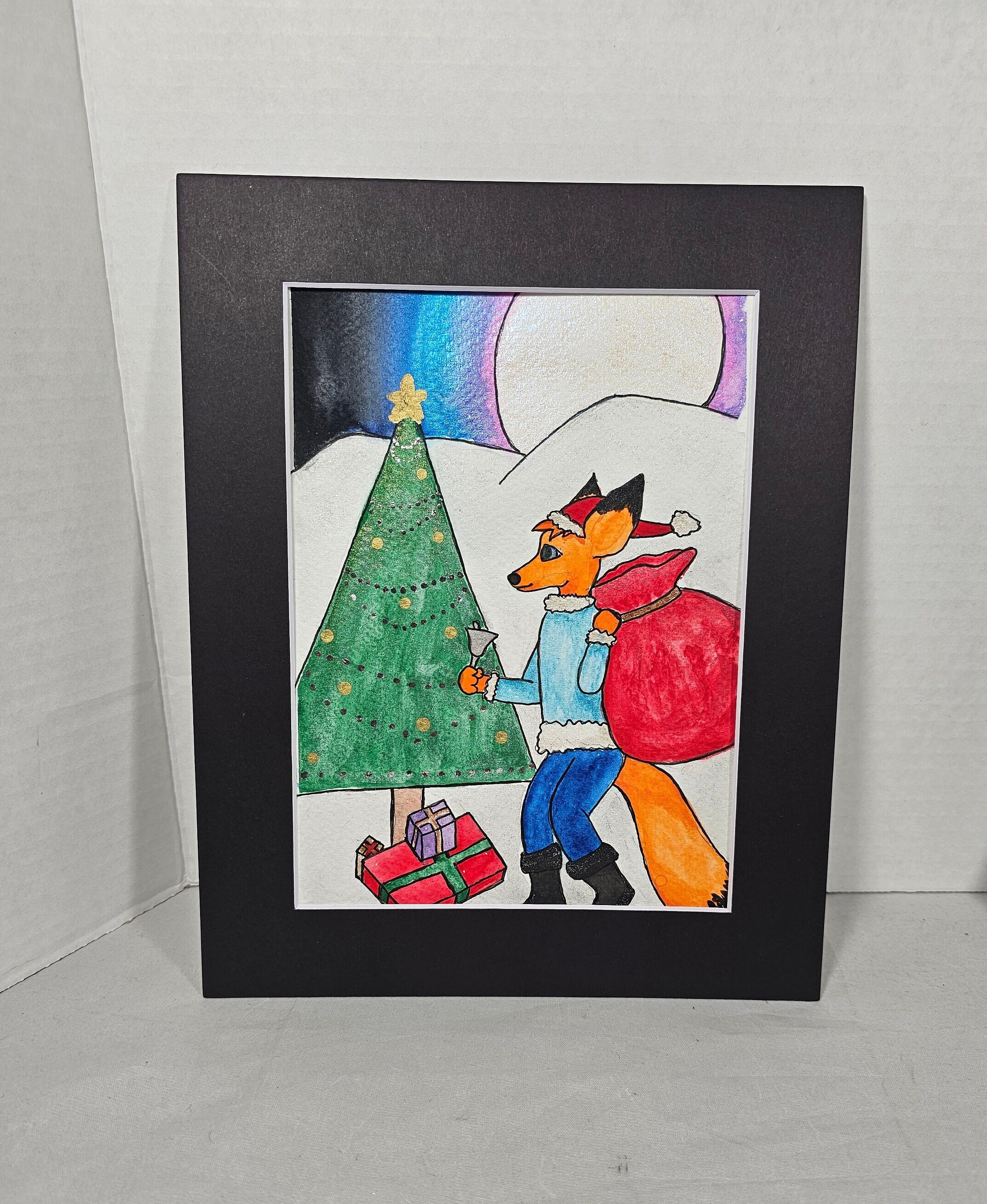 Foxy Christmas Watercolor