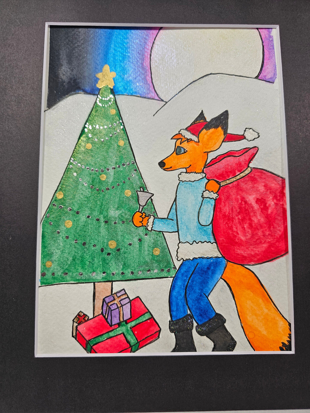 Foxy Christmas Watercolor