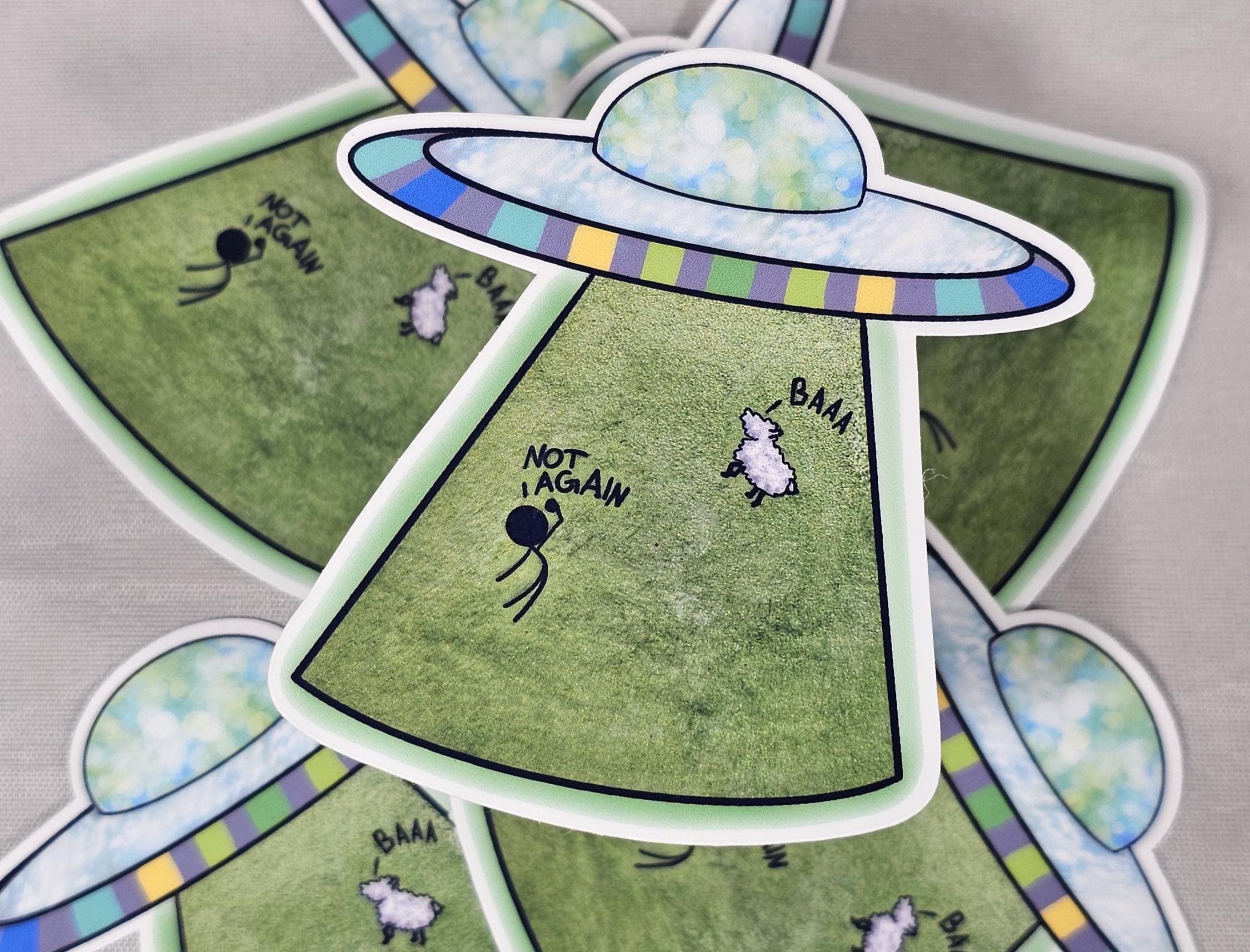Not Again Abduction Sticker