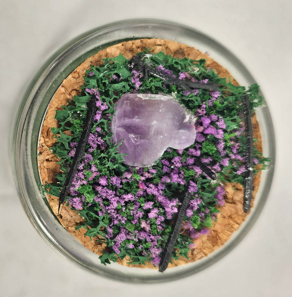 Purple Crystal Terrarium