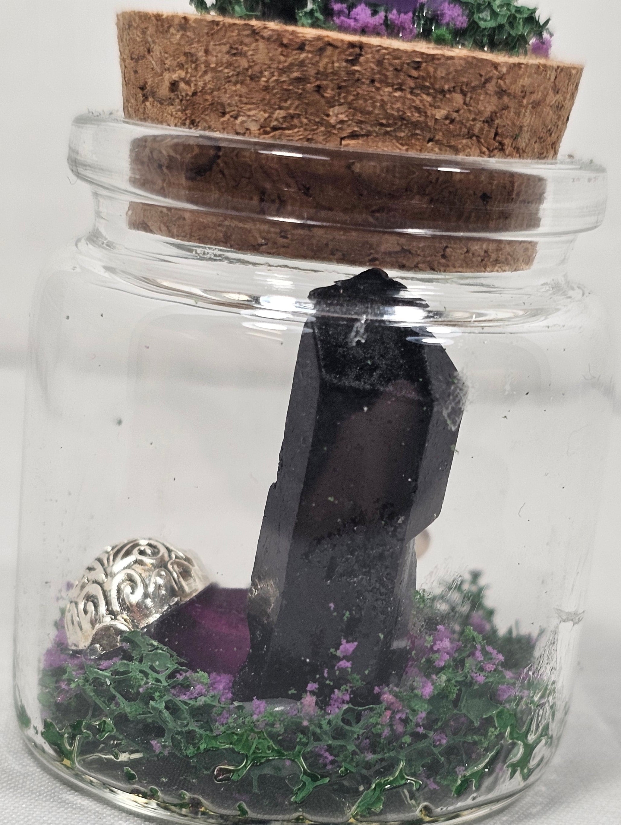 Skull and Crystal Terrarium