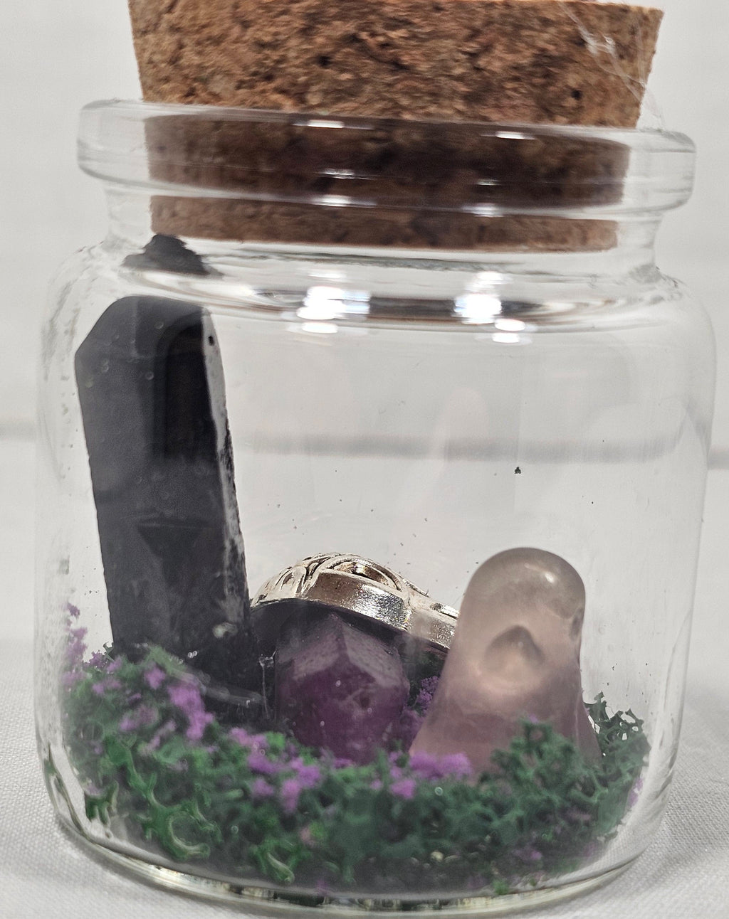 Skull and Crystal Terrarium