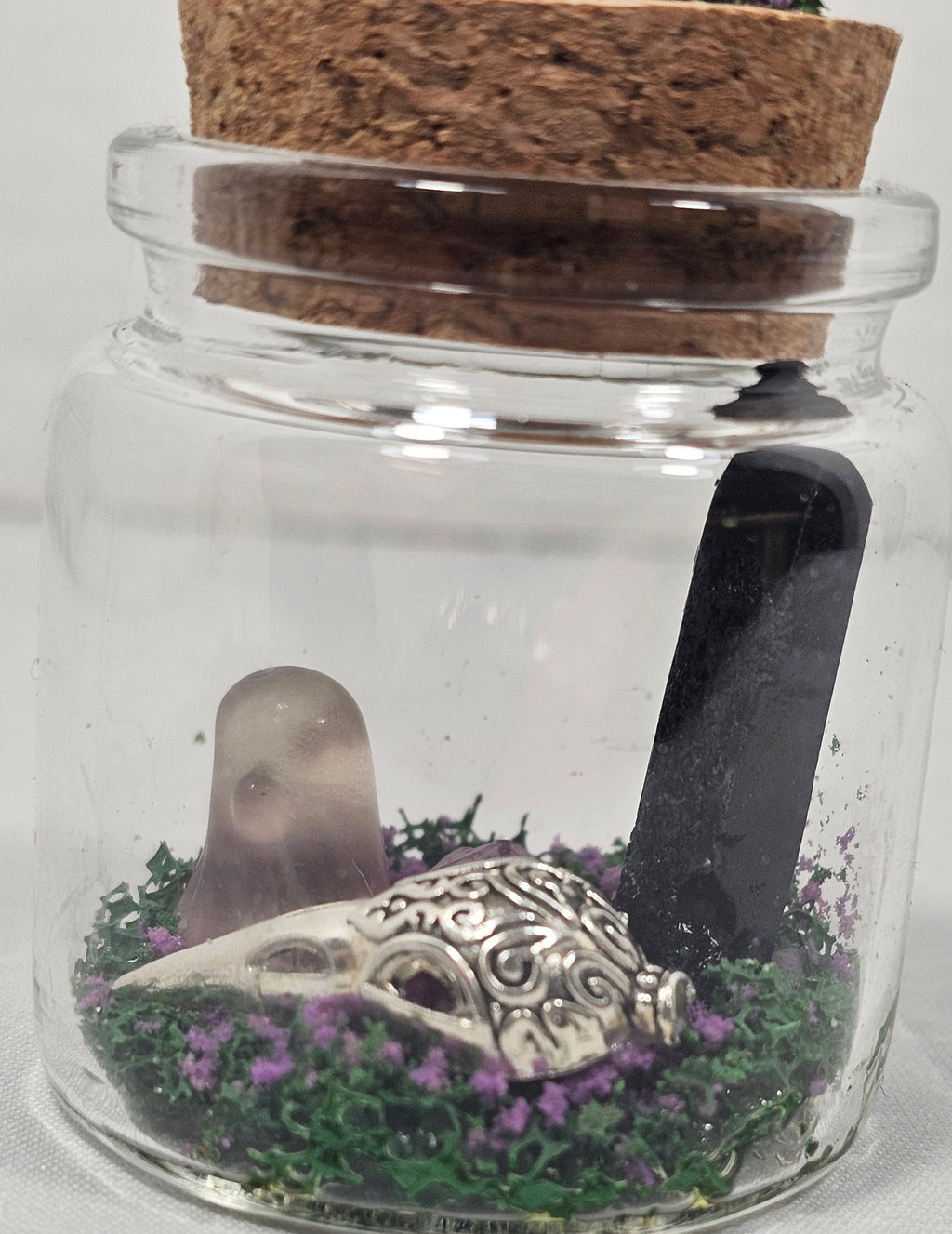 Skull and Crystal Terrarium