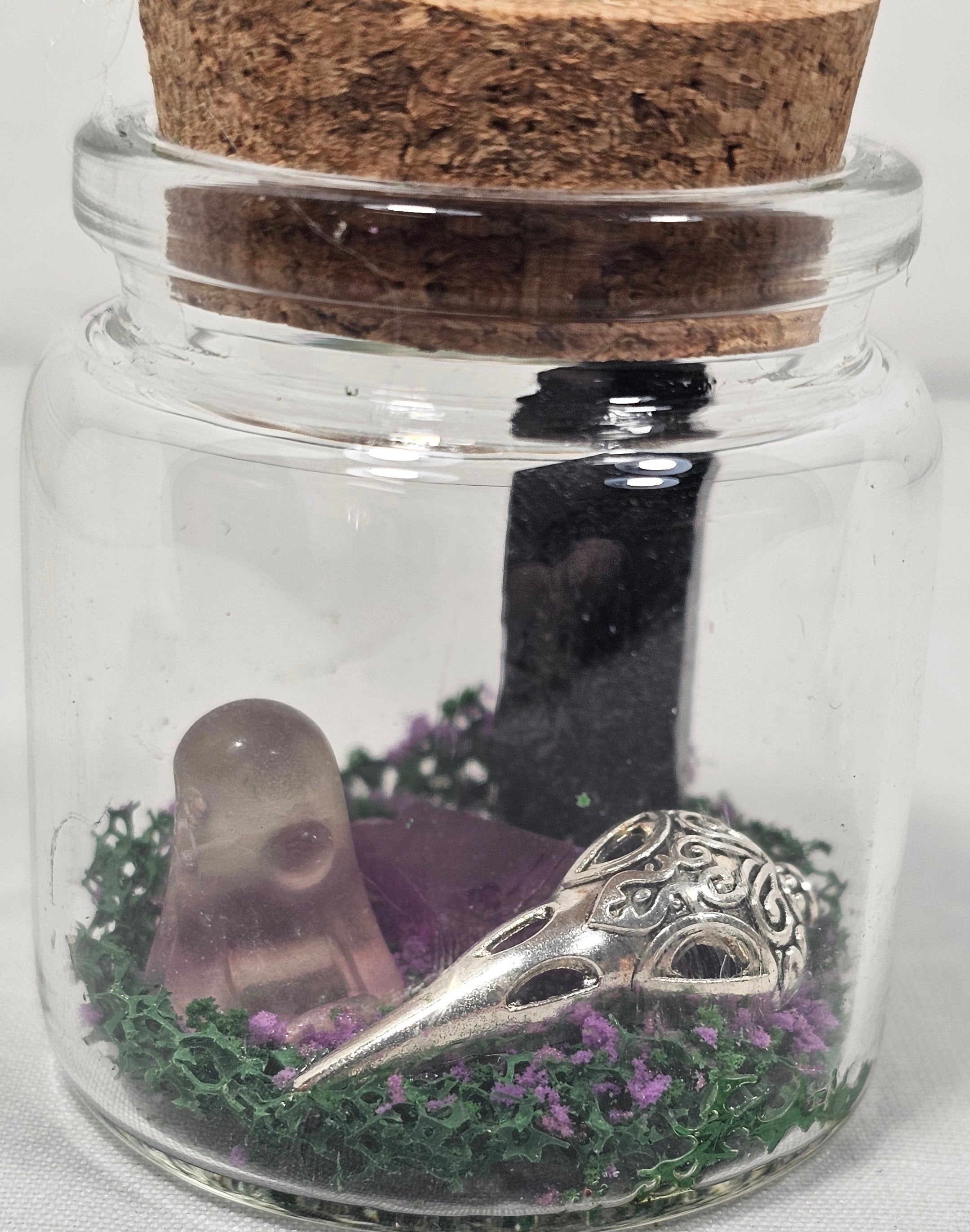 Skull and Crystal Terrarium