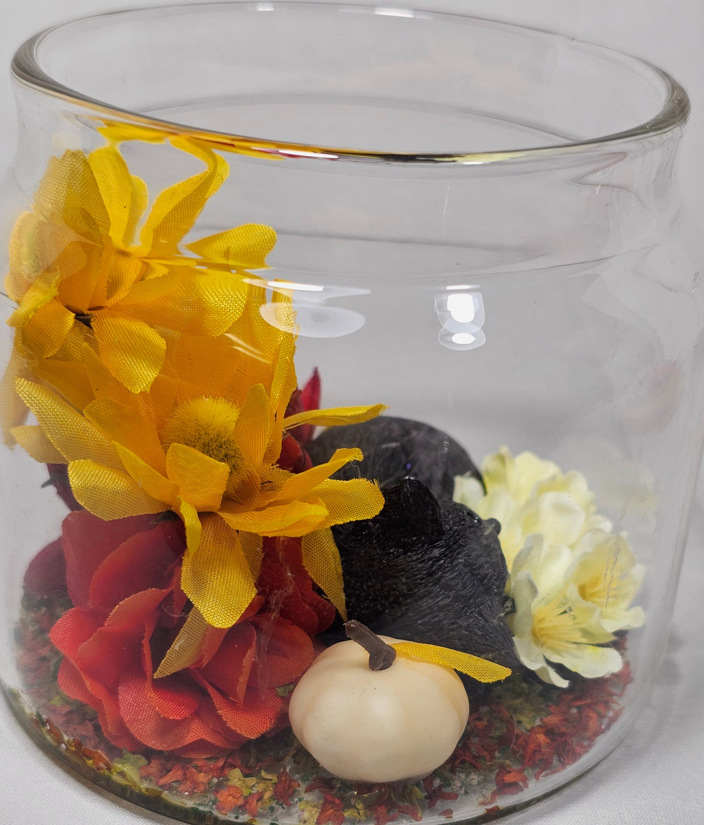 Large Sleeping Fall Cat Terrarium